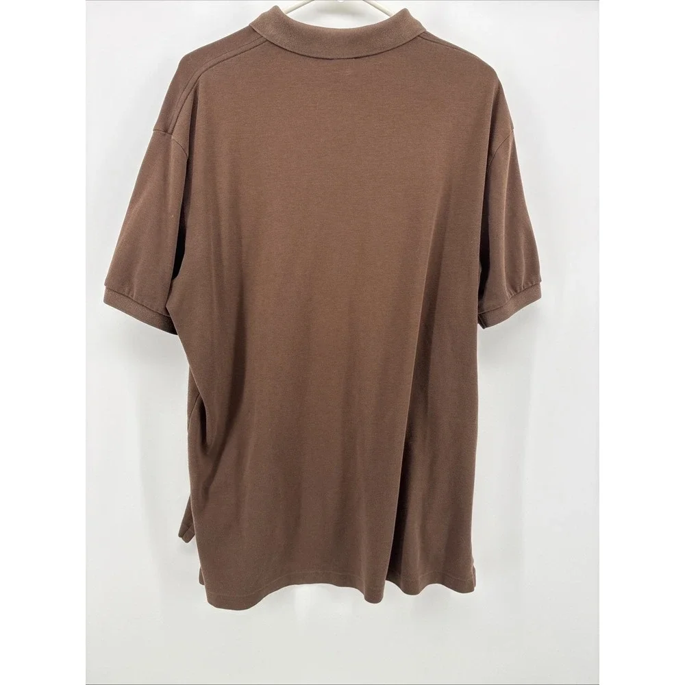VINTAGE Polo Ralph Lauren‎ Shirt Men Large Brown 100% Cotton Short Sleeve
